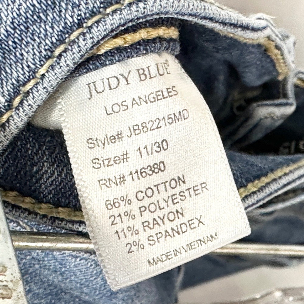 Judy BlueSize 11/30 Jeans Distressed Ripped‎ Skinny Mid Rise Denim Grunge 261 - Picture 12 of 12